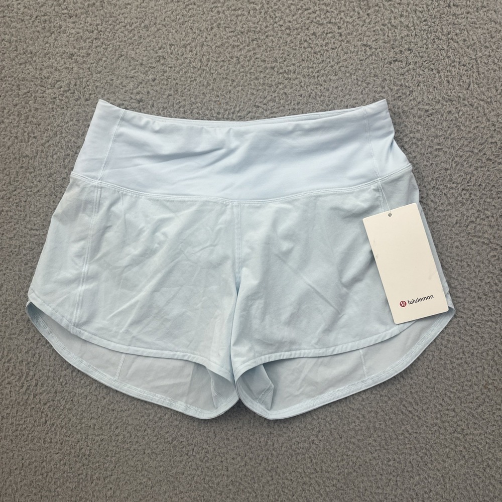 NWT Lululemon Speed Up Shorts High Rise 4" Powder Blue Athletic Women's 6